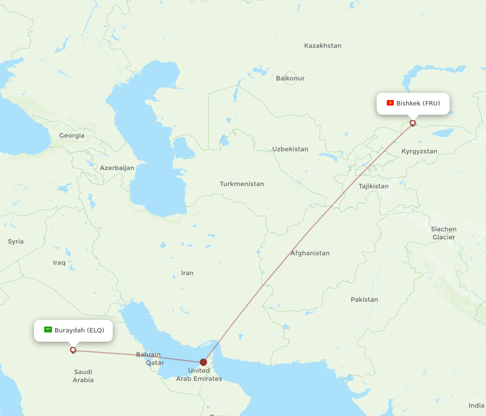 ELQ-FRU flight routes