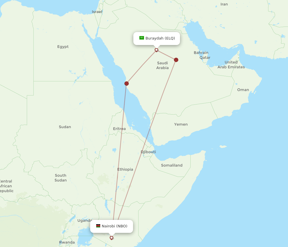 ELQ-NBO flight routes