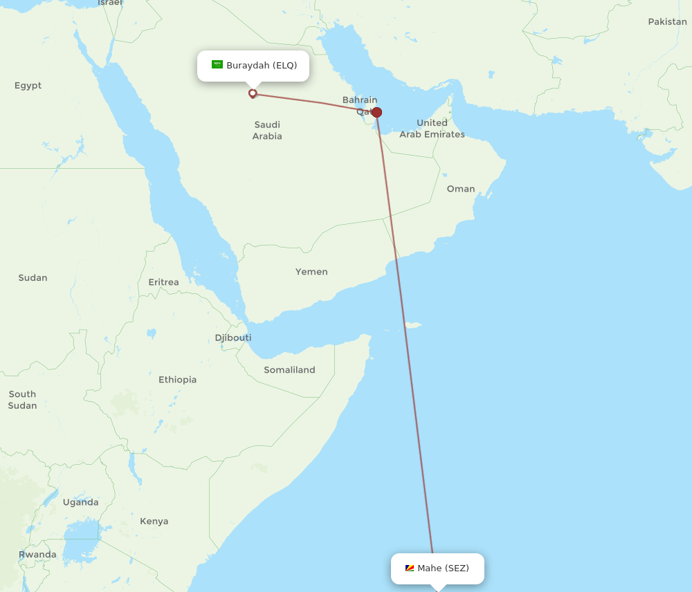 ELQ-SEZ flight routes