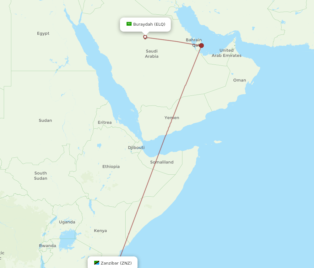 ELQ-ZNZ flight routes