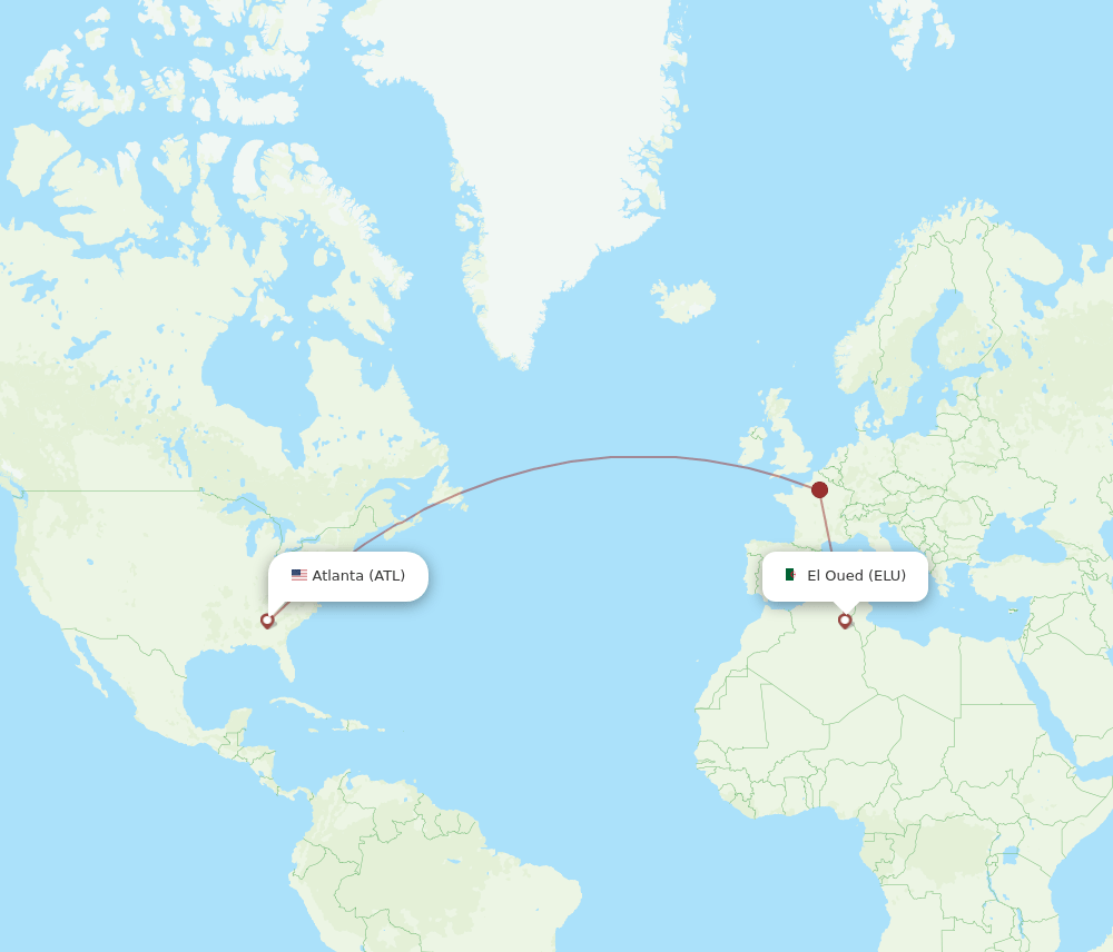 ELU-ATL flight routes