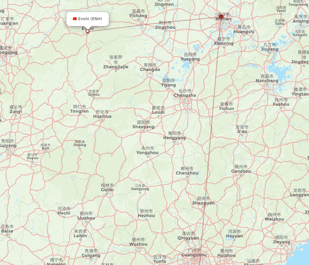 ZUH to ENH flights and routes map