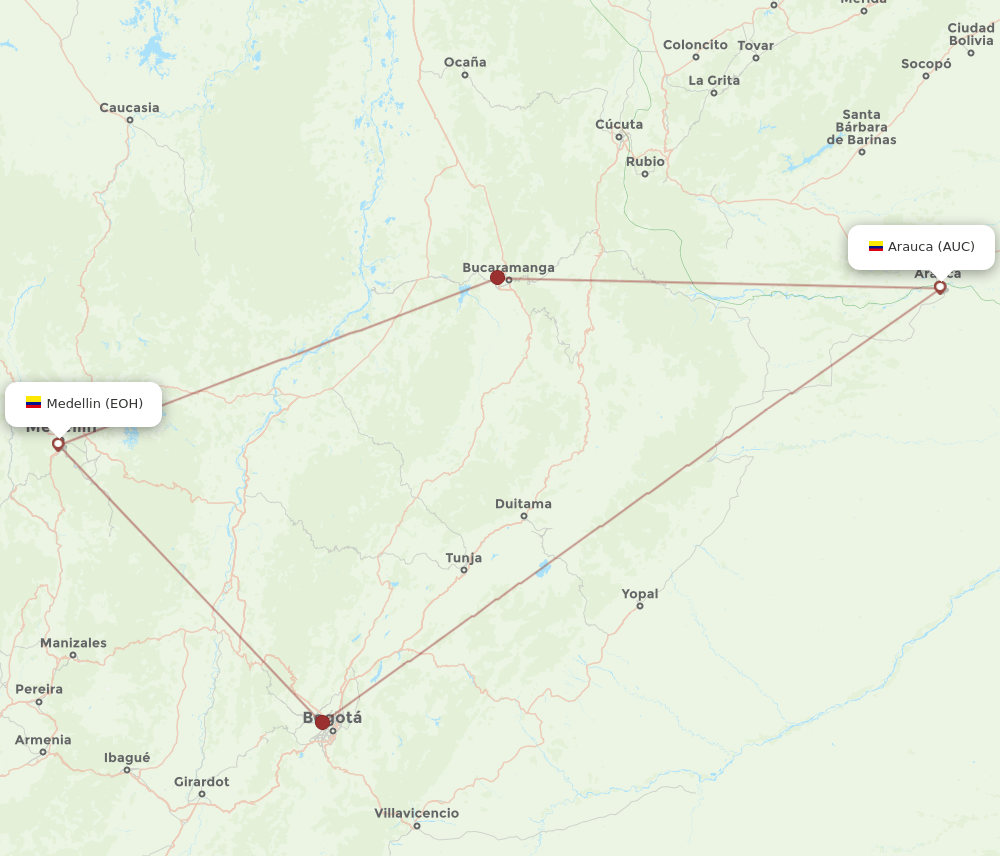 EOH-AUC flight routes