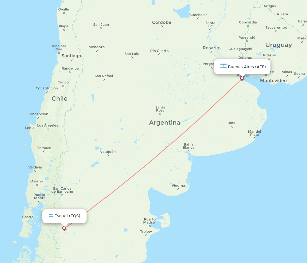 EQS-AEP flight routes