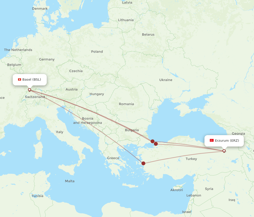 ERZ-BSL flight routes