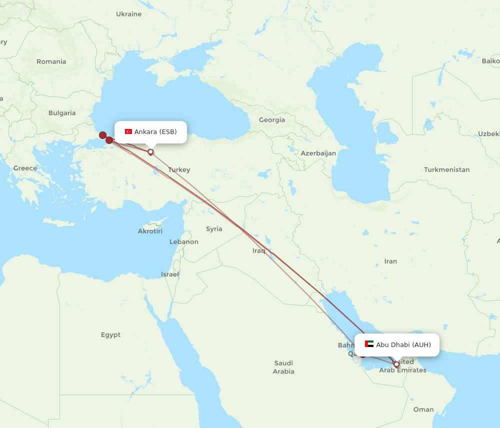 ESB-AUH flight routes