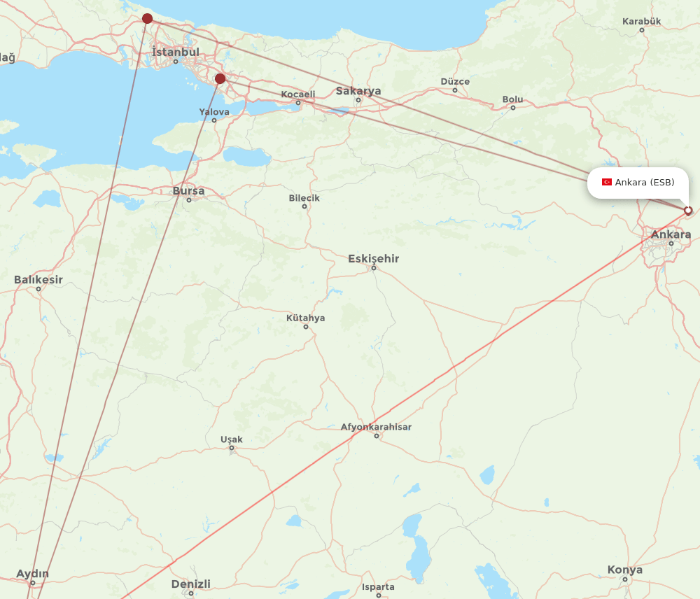 ESB-BJV flight routes