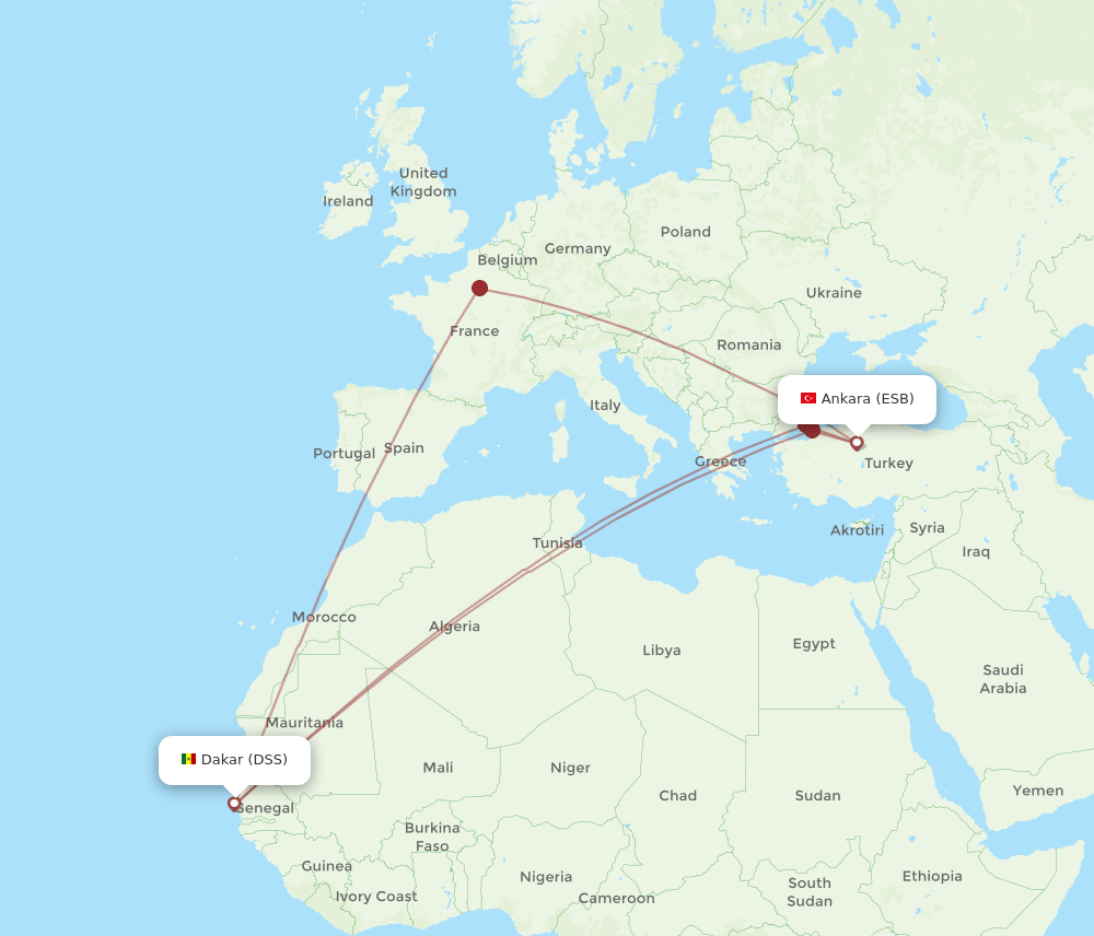 ESB-DSS flight routes