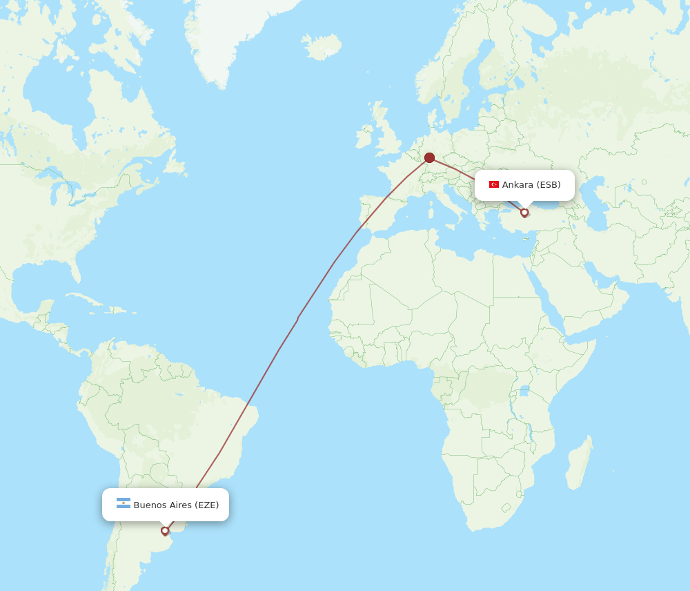 ESB-EZE flight routes
