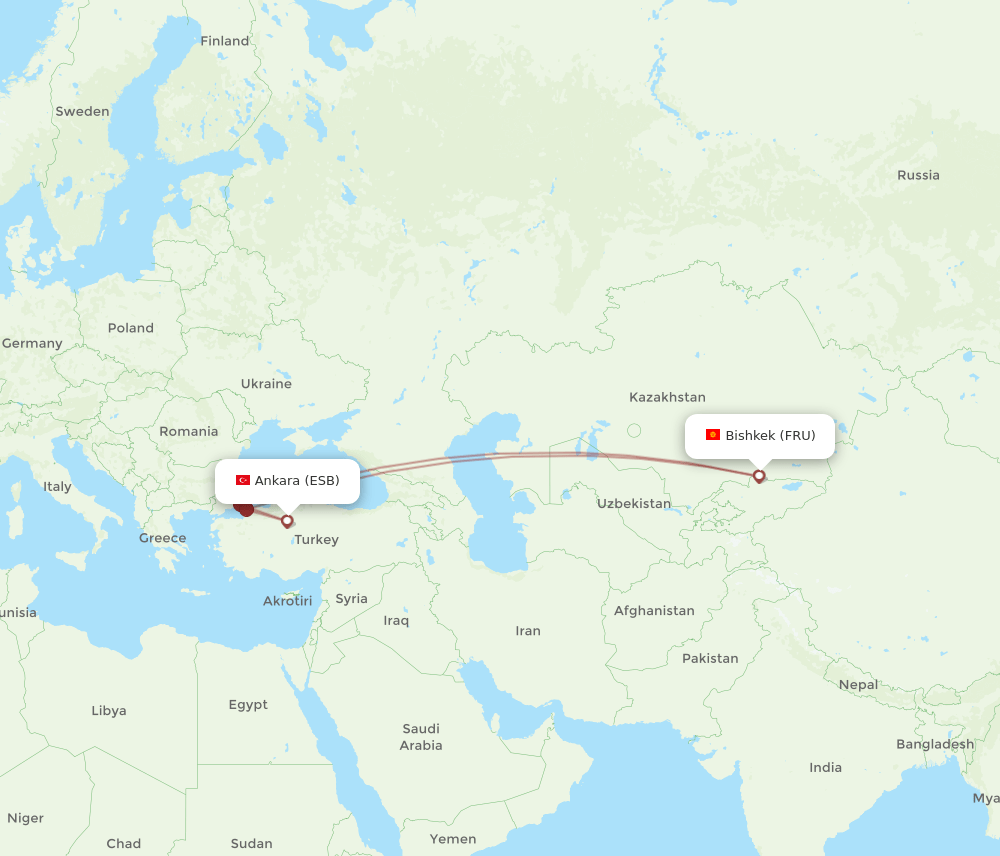 ESB-FRU flight routes