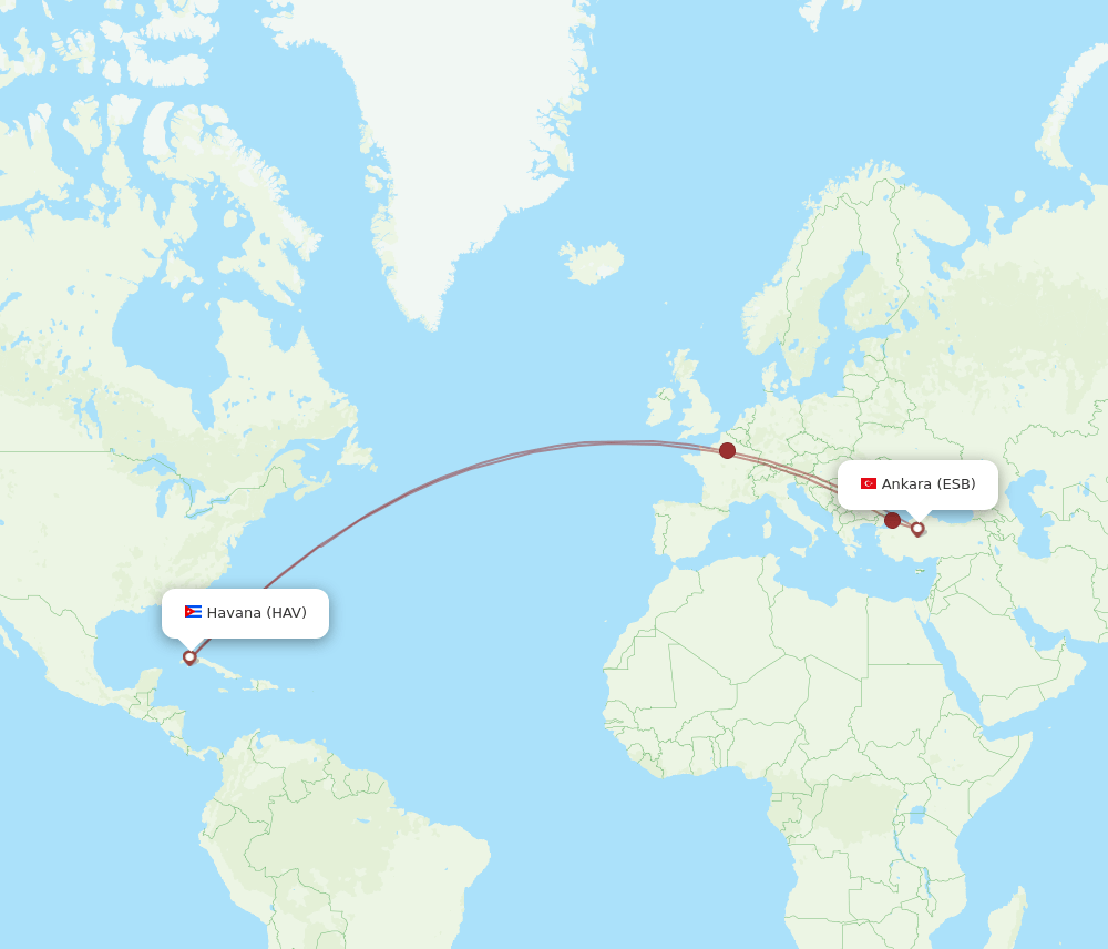 ESB-HAV flight routes