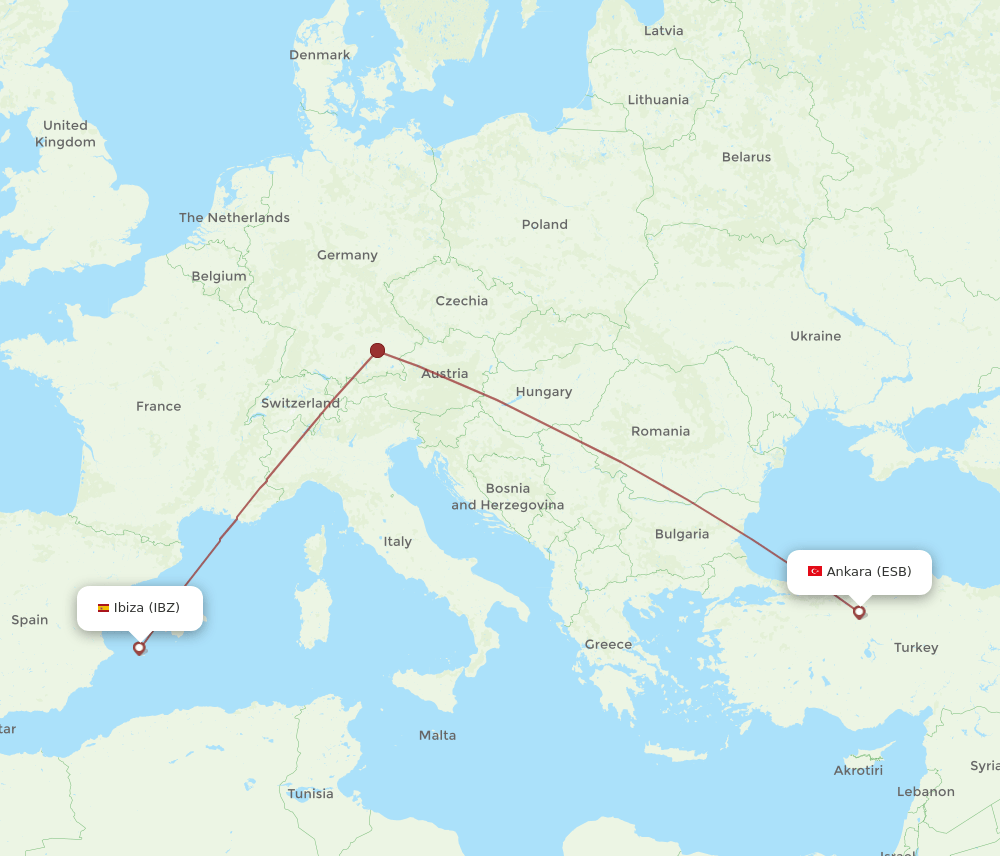 ESB-IBZ flight routes