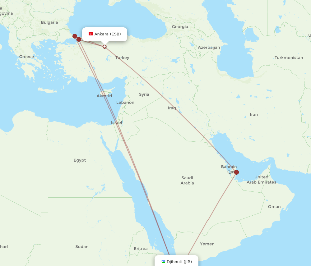 ESB-JIB flight routes