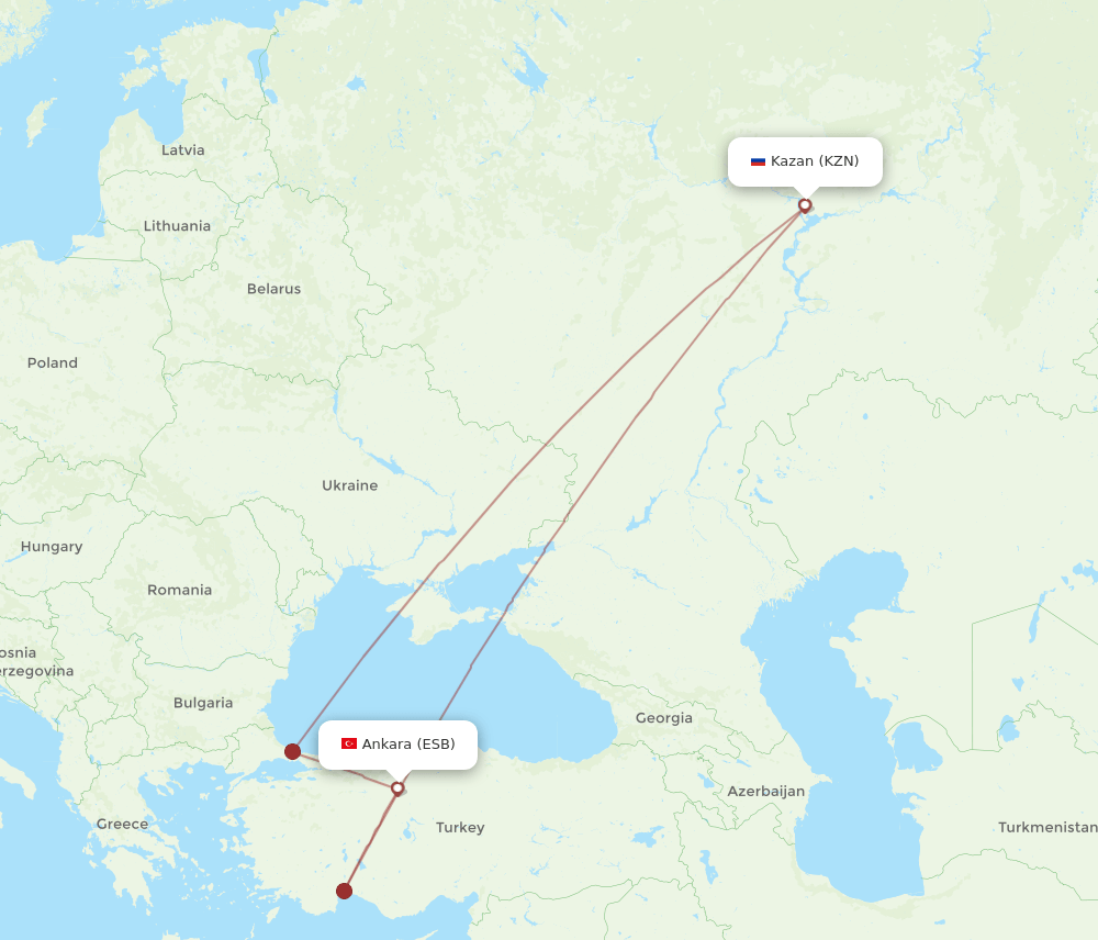 ESB-KZN flight routes