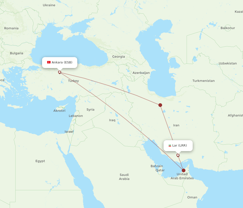 ESB-LRR flight routes
