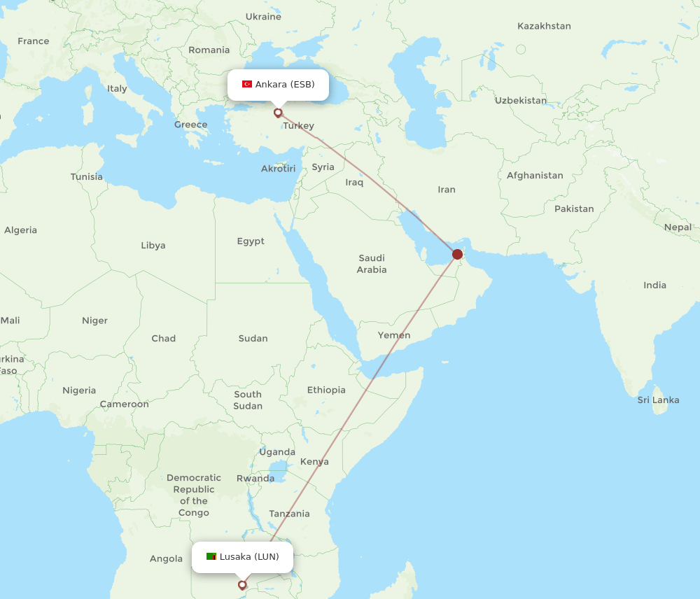 ESB-LUN flight routes