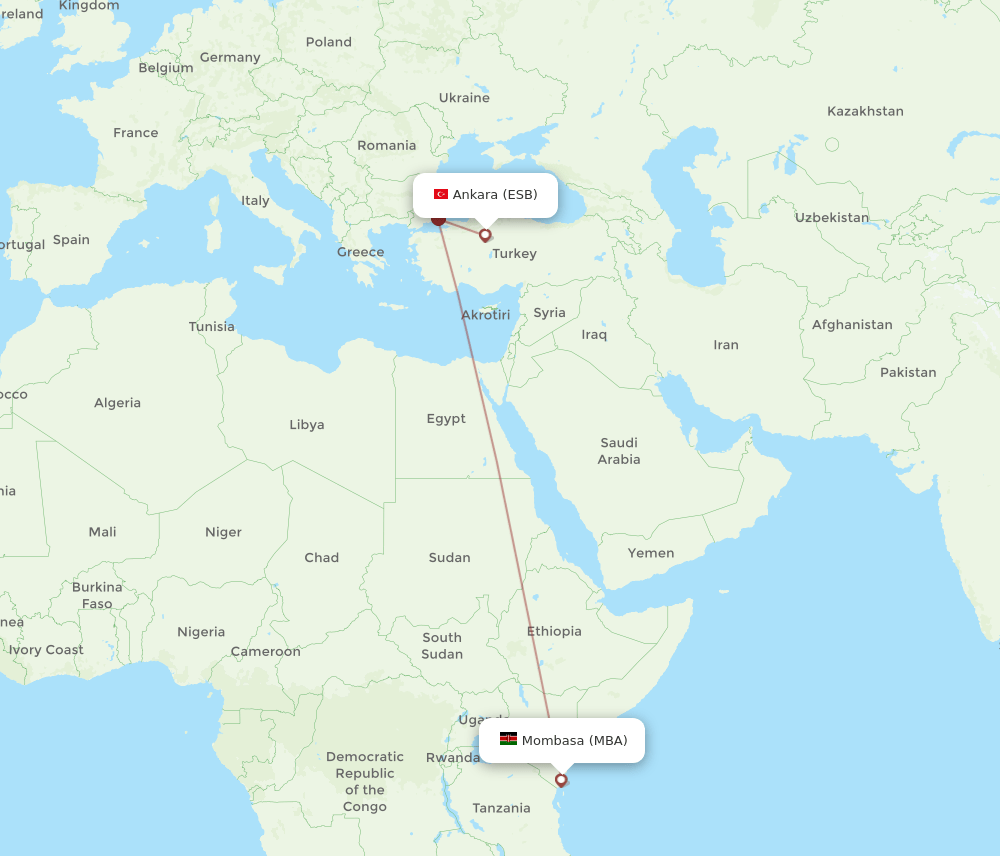 ESB-MBA flight routes
