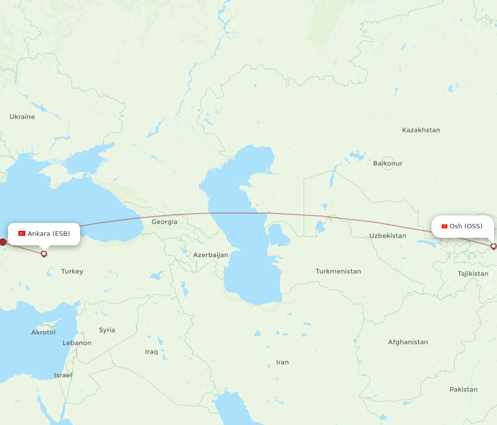 ESB-OSS flight routes