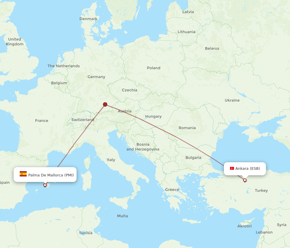 ESB-PMI flight routes