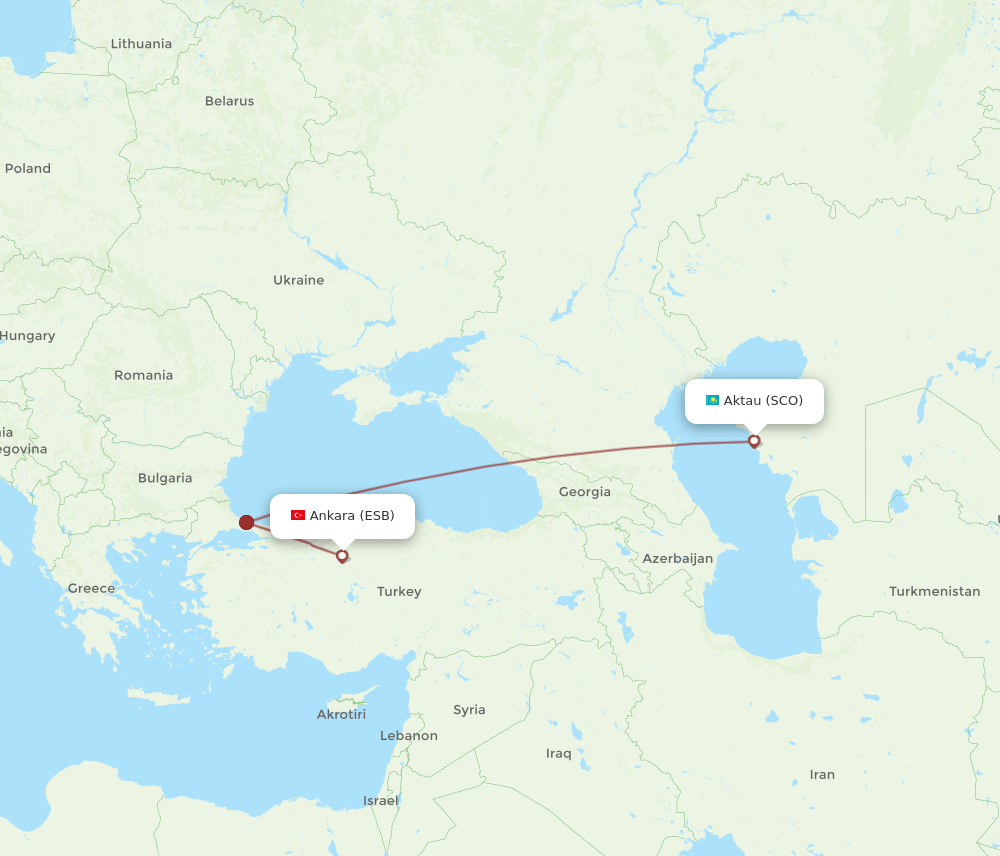 ESB-SCO flight routes