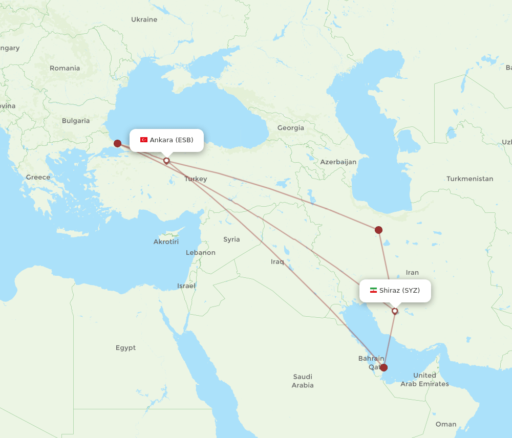 ESB-SYZ flight routes