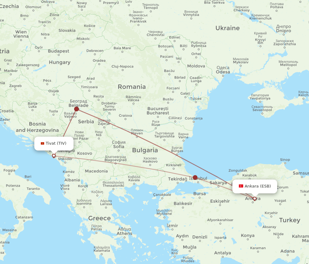 ESB-TIV flight routes