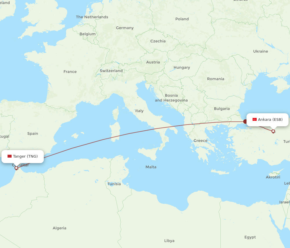 ESB-TNG flight routes
