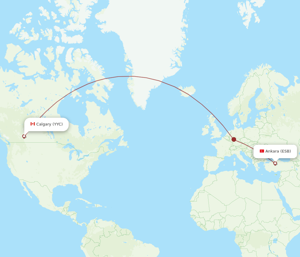 ESB-YYC flight routes
