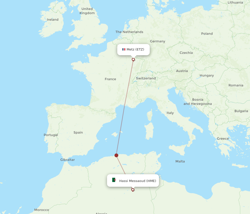 ETZ-HME flight routes