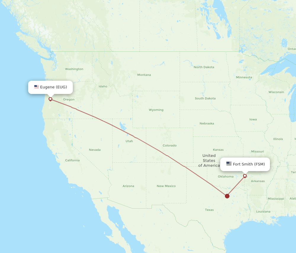 EUG-FSM flight routes