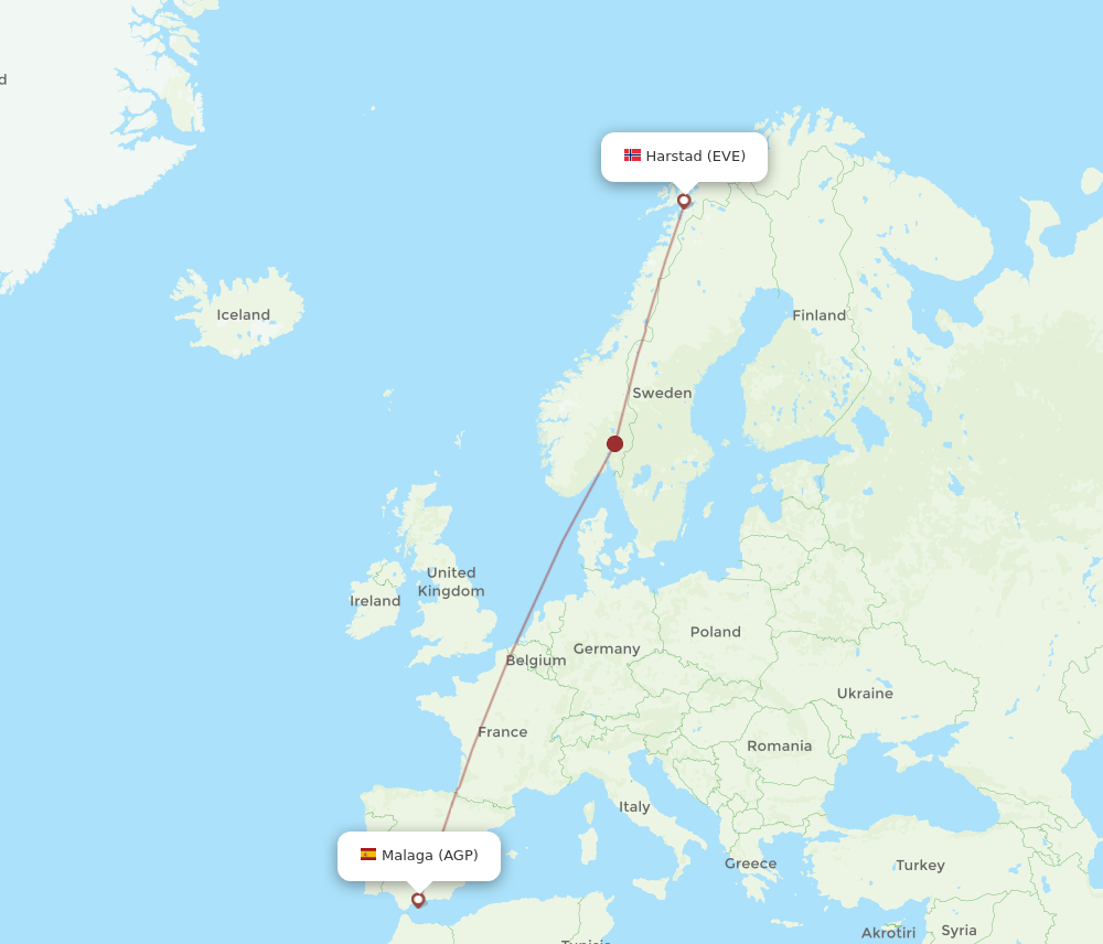 EVE-AGP flight routes
