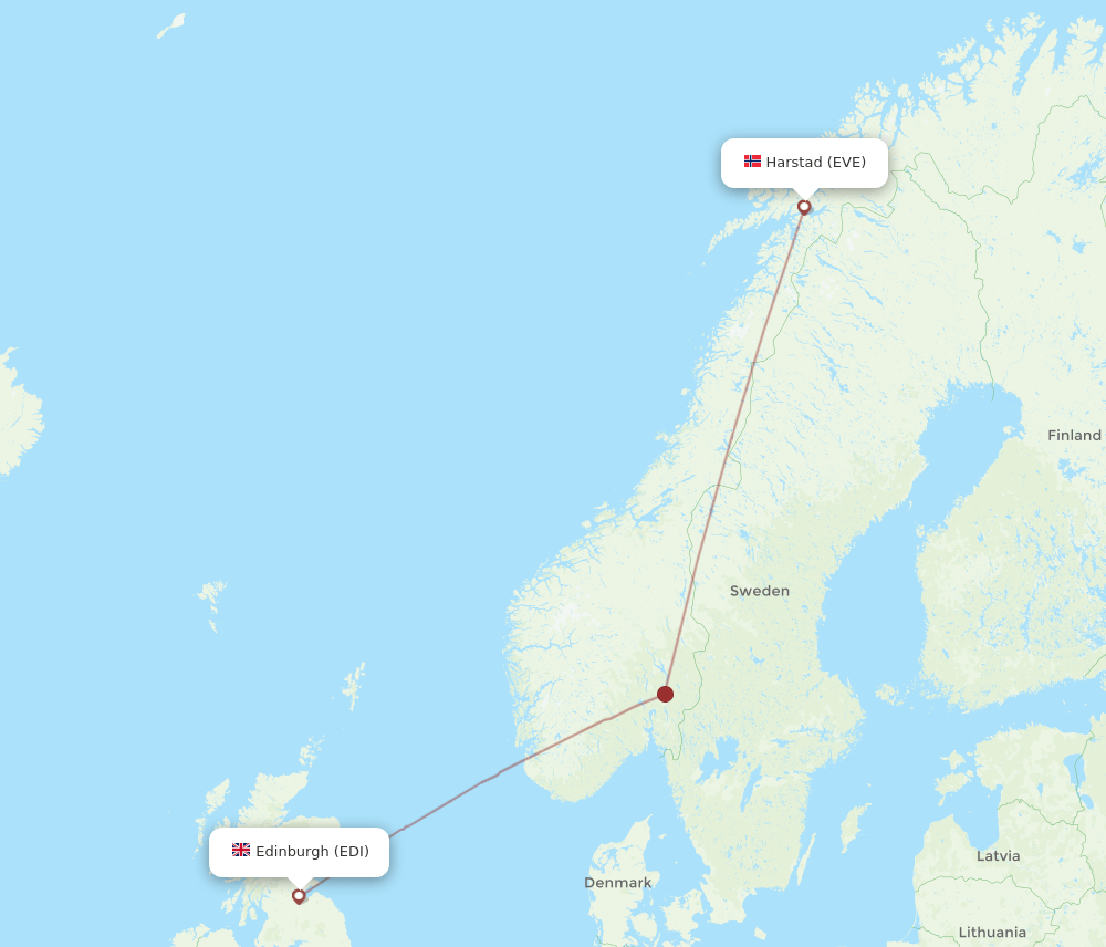 EVE-EDI flight routes