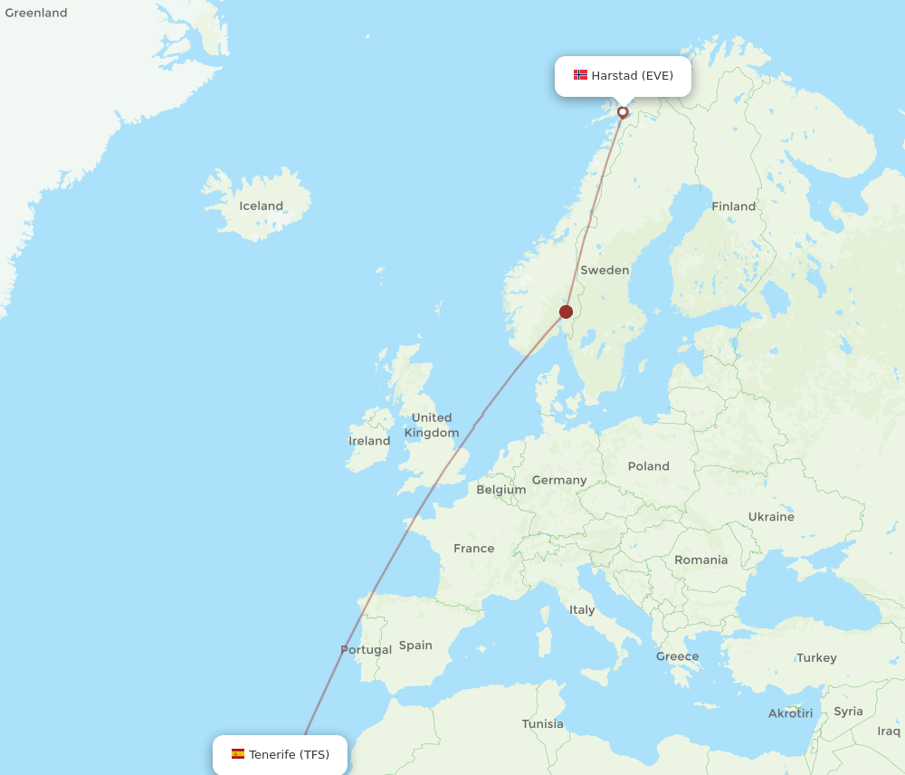 EVE-TFS flight routes