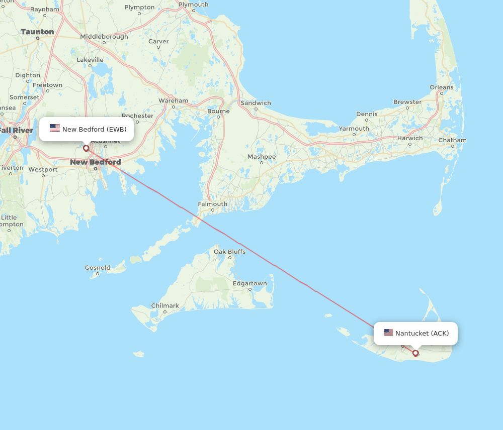EWB-ACK flight routes