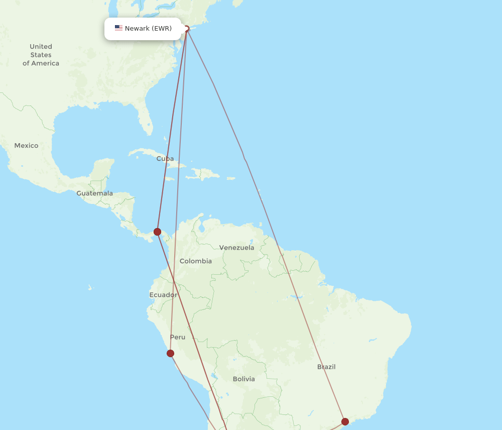 EWR-COR flight routes