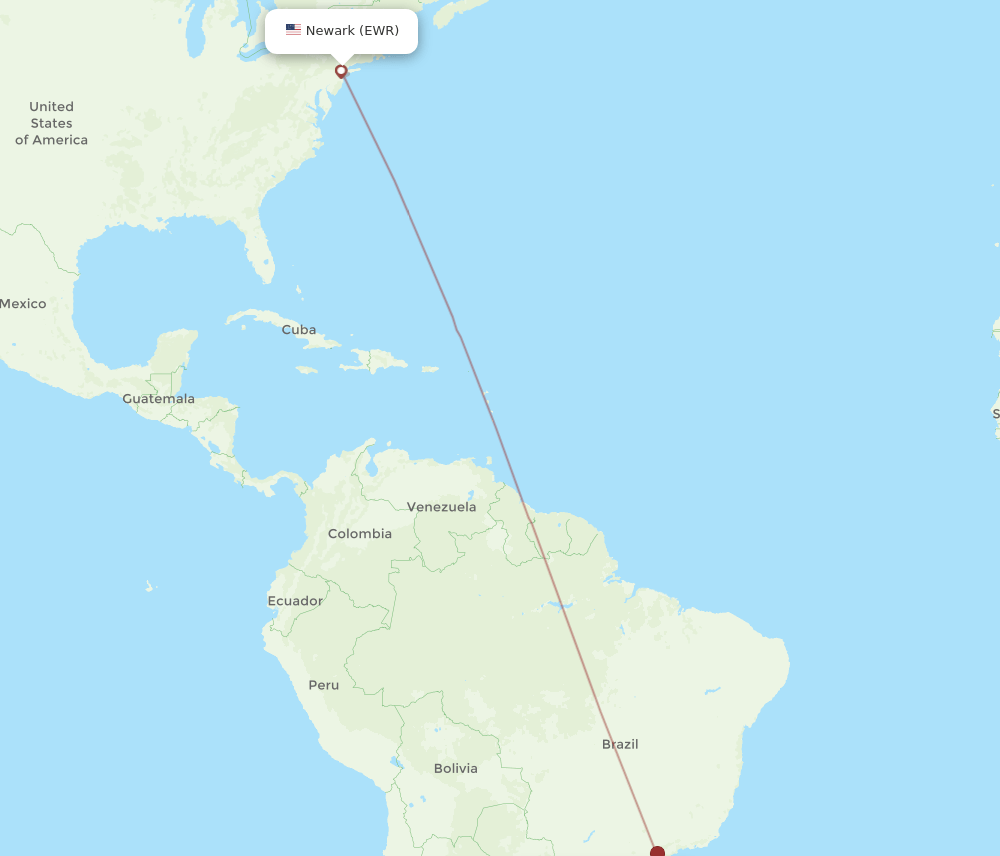 EWR-CXJ flight routes