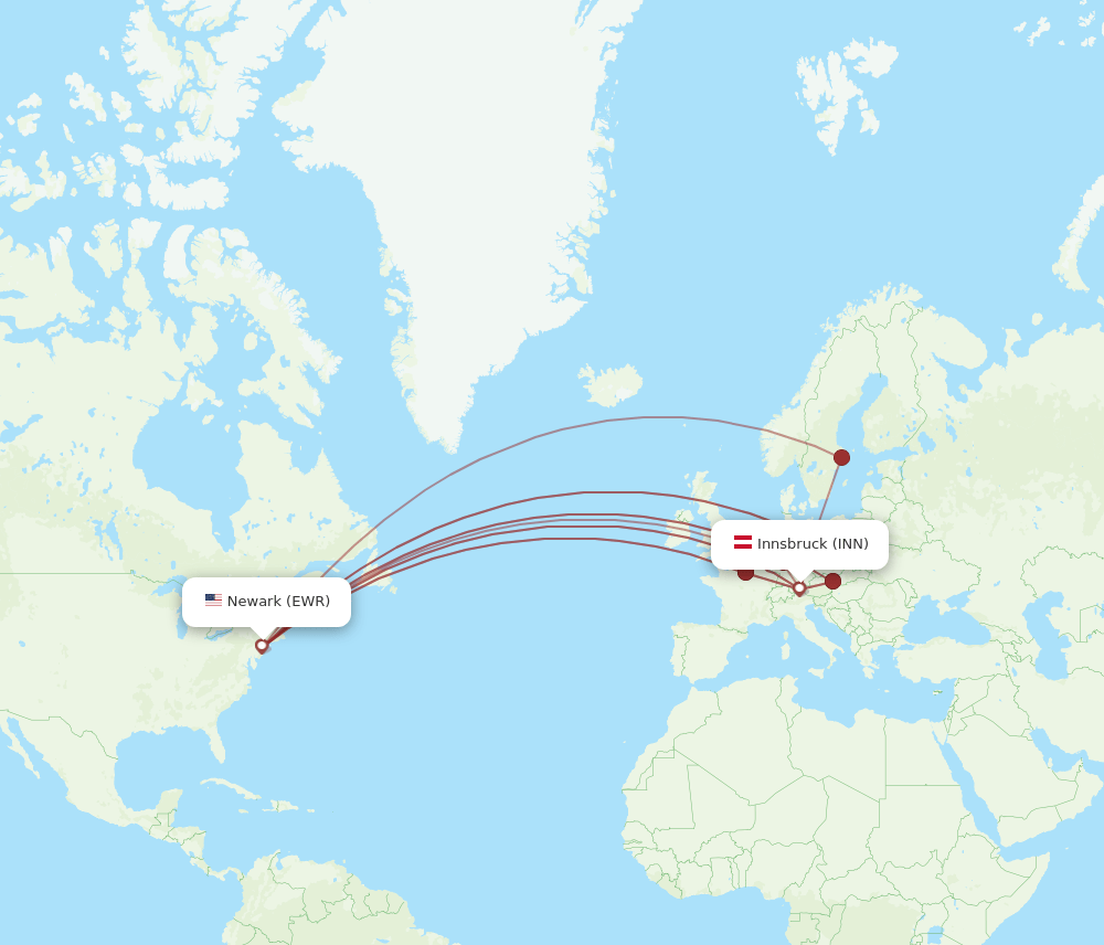 EWR-INN flight routes