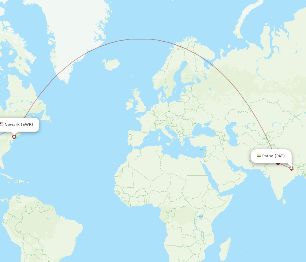 EWR-PAT flight routes