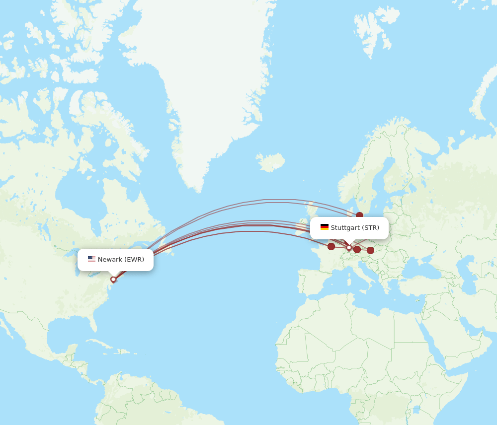 EWR-STR flight routes