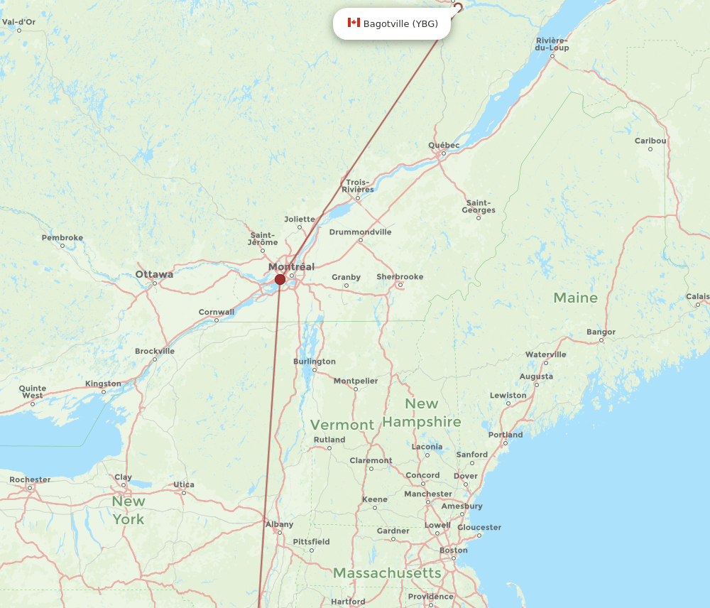 EWR-YBG flight routes