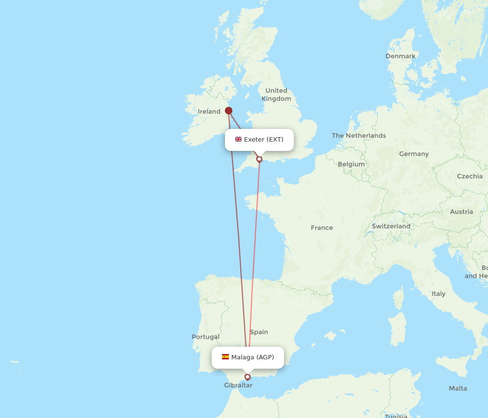 EXT-AGP flight routes