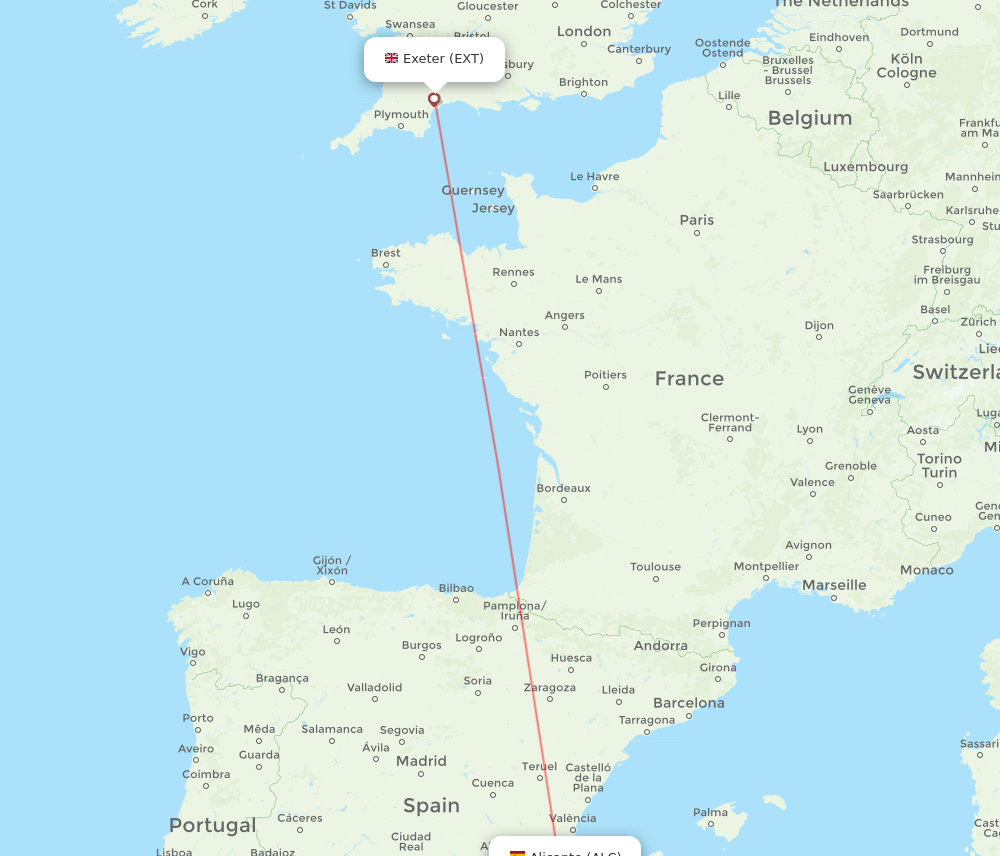 EXT-ALC flight routes