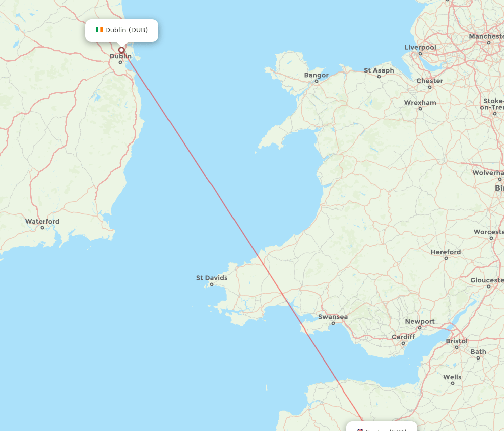 EXT-DUB flight routes