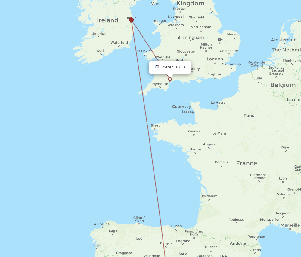 EXT-MAD flight routes