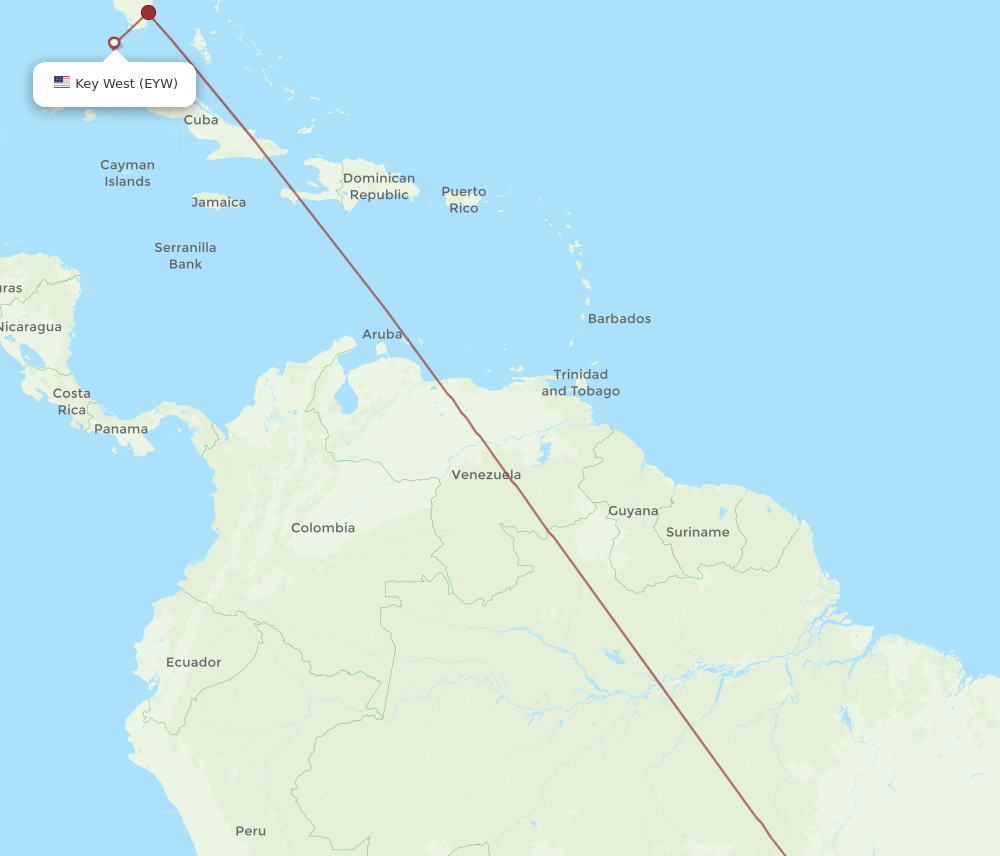 EYW-BSB flight routes