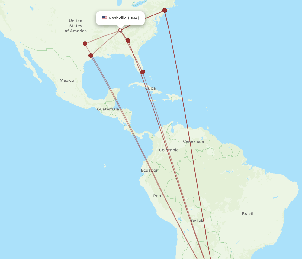 EZE-BNA flight routes