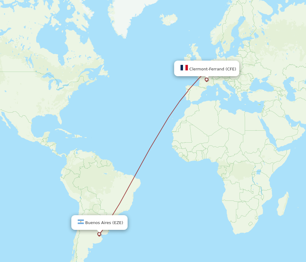 EZE-CFE flight routes