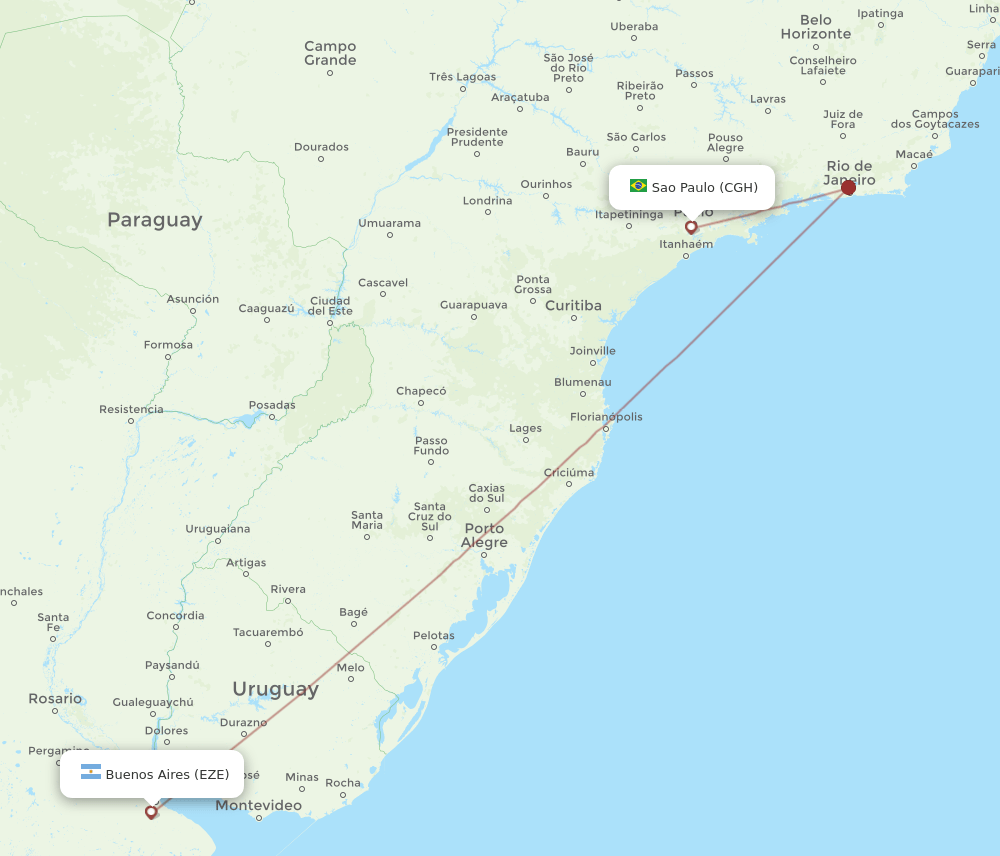 EZE-CGH flight routes
