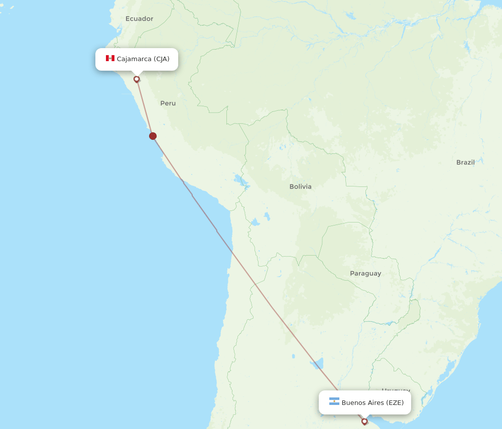 EZE-CJA flight routes