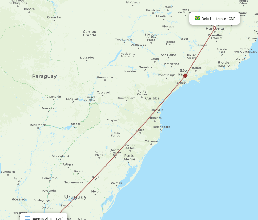 EZE-CNF flight routes